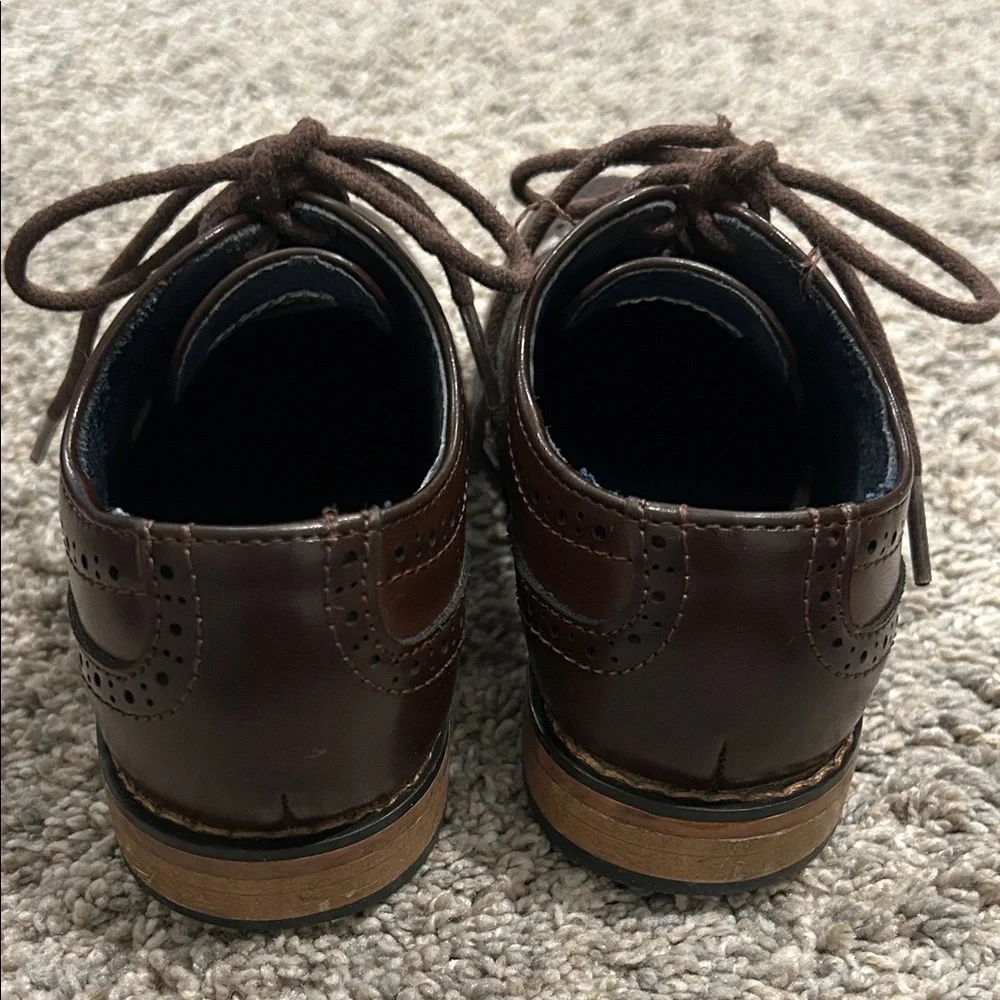 Bruno Marc Boys Brown Wingtip Dress Shoes - Classic Lace-Up